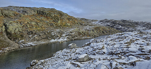 My ascent route to Kaldenuten (after rounding Juklavatnet to the left)