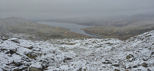 Torfinnsvatnet from the descent from Kaldenuten