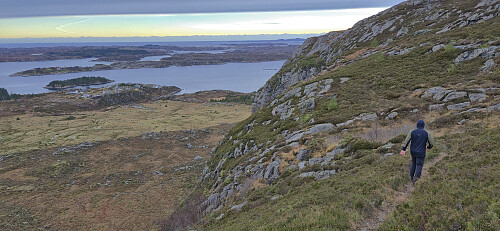 The start of the steep descent