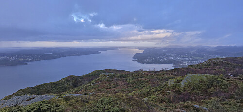 Herdlefjorden from the ascent with Holsnøy to the right