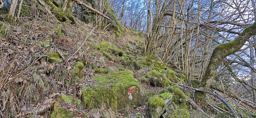 Marked trail to Gjeilane