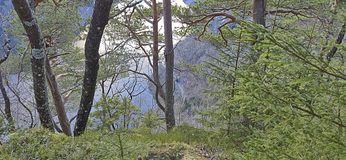 Looking down at Hardangervegen from the visitor register