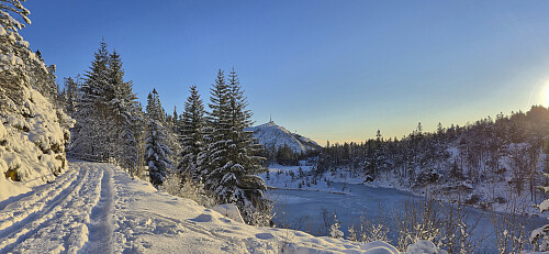 Looking back at Ulriken from Blåmansvatnet