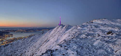 Looking back at the antenna at Ulriken