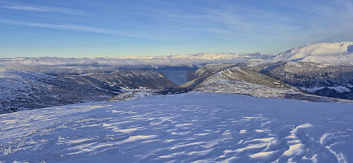 Sognefjorden and Vagsnes from Sopandefjellet with Ovriseggi to the right