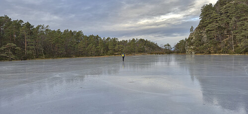 Crossing the ice north of the island