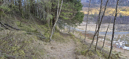 Approaching the gravel road north of Storerinden