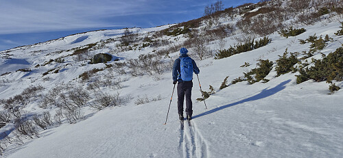 The start of the ascent to Vetle Allgarden