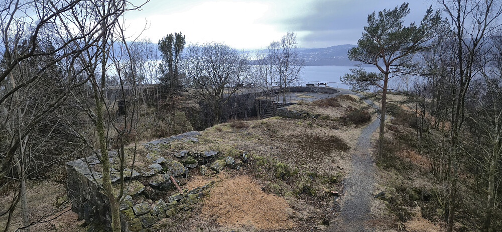 Hellen festning from the highest point at Hellefjellet
