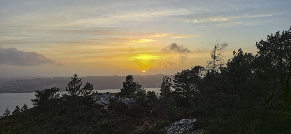 The setting sun from Ørneberget
