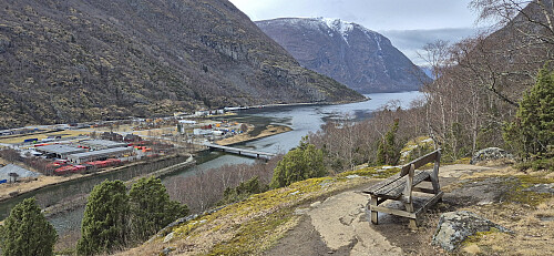 Lærdalsfjorden from a viewpoint west of Mjølkeflathytta