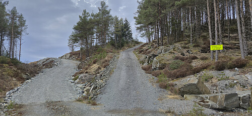 Gravel road towards the summit