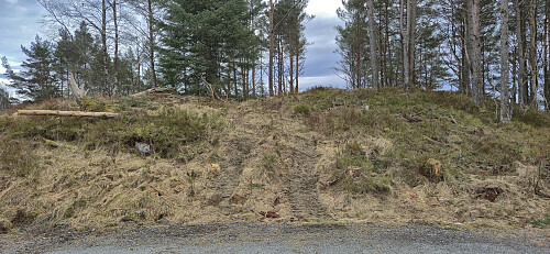The summit from the gravel road