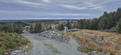 Northwest from the gravel road near the summit