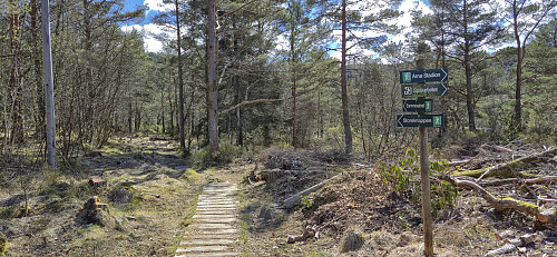 Trailhead for Sjurstonipa, i.e. Storeknappen