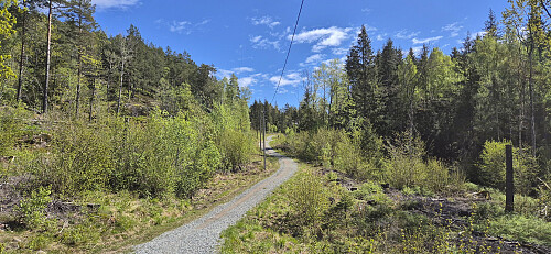 The gravel road that goes around Nordbykollen