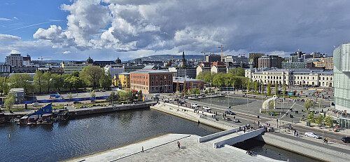 Towards Tryvannshøgda from Oslo Opera House