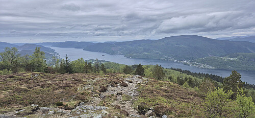 Looking back at Osterøy from the ascent with Stemmesegga to the right