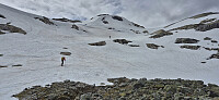 Steep ascent from the small lake