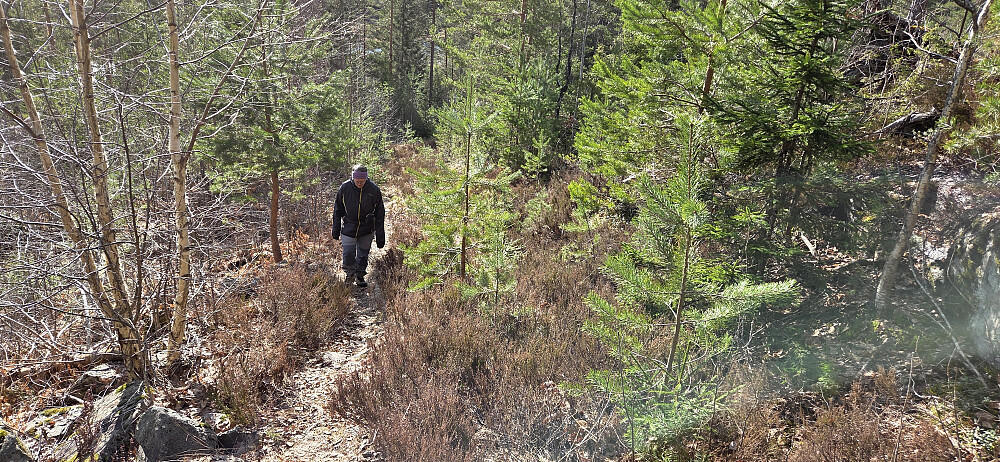 På tur opp på fin sti