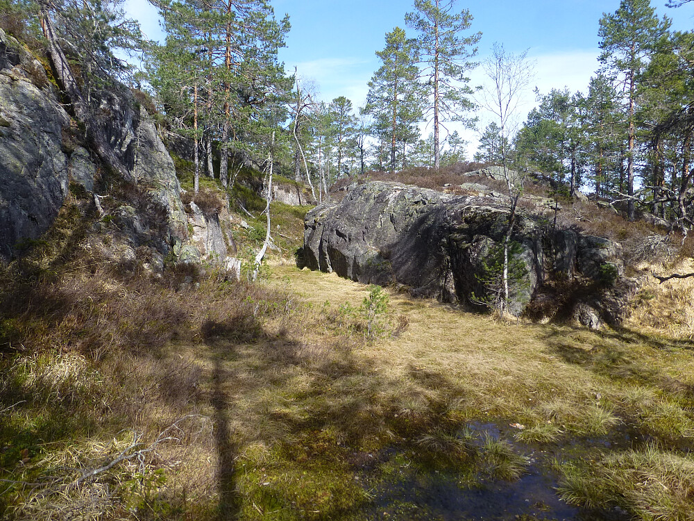 Landskapet ikke langt fra toppen