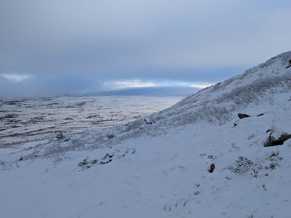 Oppstigningen mot Penningkeisa til høyre