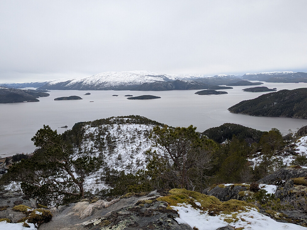 Utsikt mot Hemnafjell og fjorden
