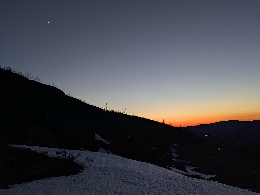 Solnedgang på returen